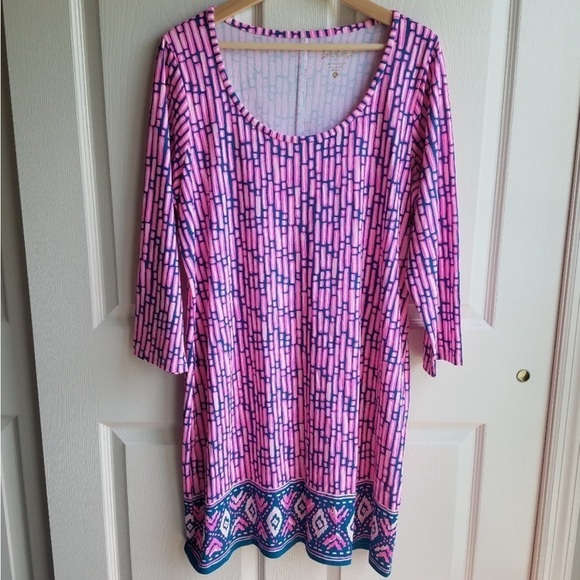 Lilly Pullitzer Slathouse Stripe Engineer Beacon T shirt dress XL - Picture 2 of 5